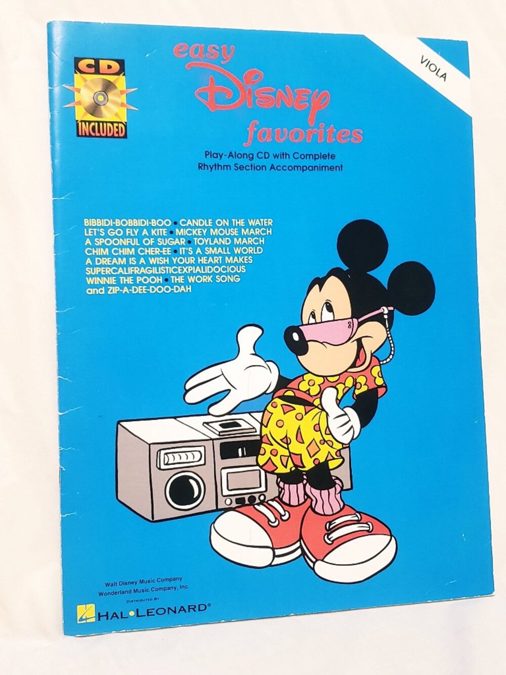 Easy Disney Favorites Viola Solo Trax Play Along CD Sheet Music Book Hal Leonard